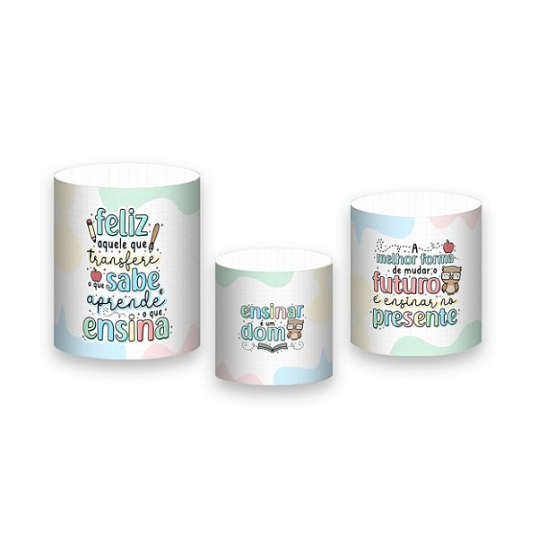 Trio De Capas De Cilindro - Dia dos Professores Tom Claro 014