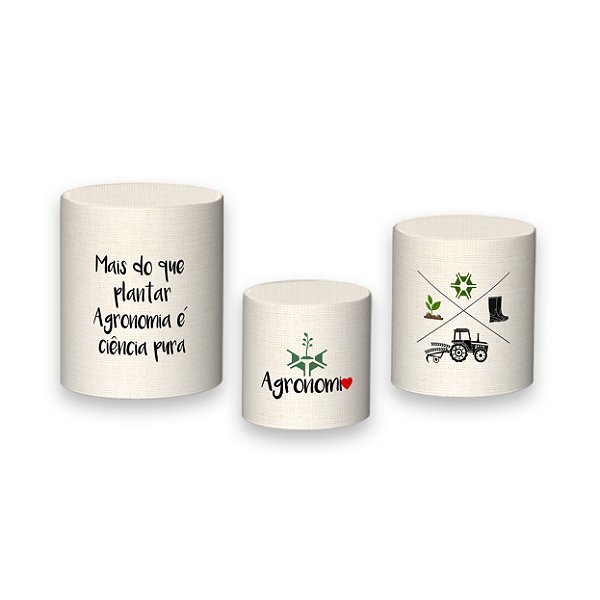Trio De Capas De Cilindro - Profissão Agronomia Muda 016