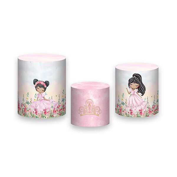 Trio De Capas De Cilindro - Jardim Princesas Cute 034