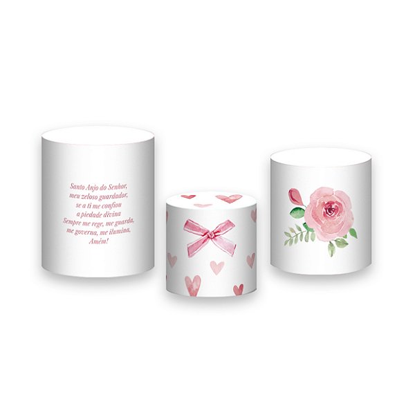 Trio De Capas De Cilindro - Santa Flores Rosas 011