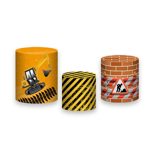 Trio De Capas De Cilindro - Construção Escavadeira 004