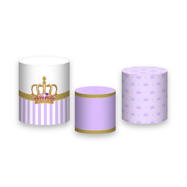Trio De Capas De Cilindro - Chá de Bebê Princesa Lilás 030