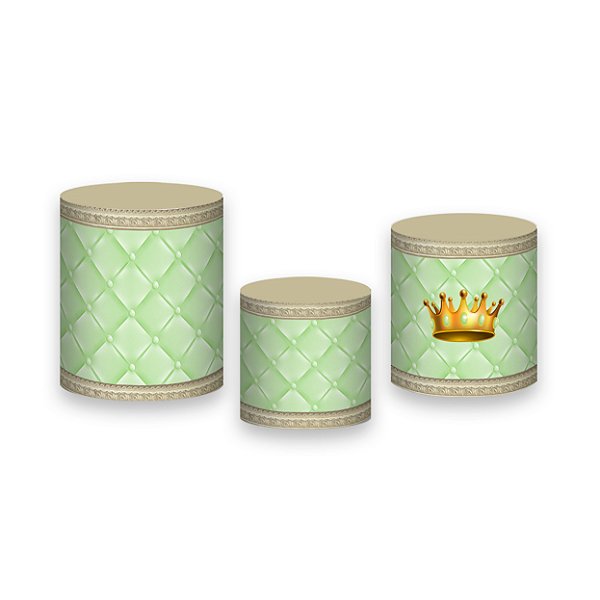 Trio De Capas De Cilindro - Chá de Bebê Principe Verde 032