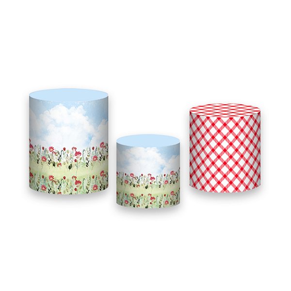 Trio De Capas De Cilindro - Bosque Florido 013
