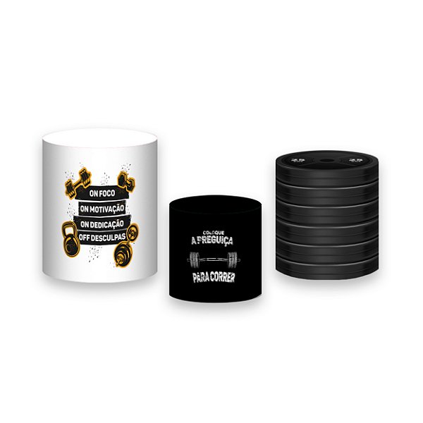 Trio De Capas De Cilindro - Academia Preto 010
