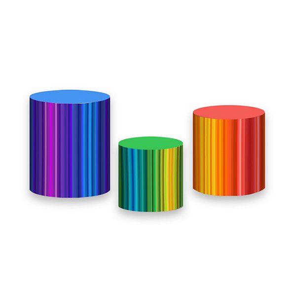 Trio De Capas De Cilindro - Explosão de Cores 025