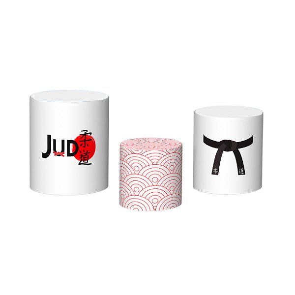 Trio De Capas De Cilindro - Judô Vermelho 027