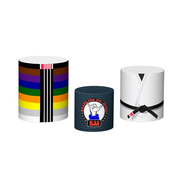 Trio De Capas De Cilindro - Jiu-jítsu Lutadores 029