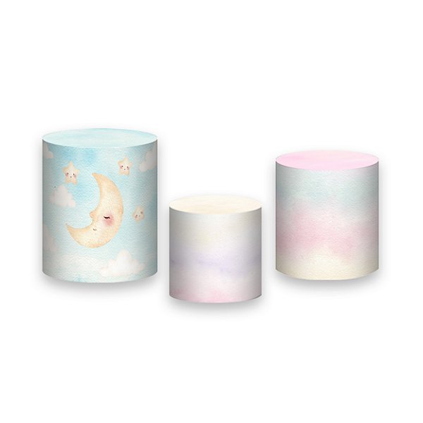 Trio De Capas De Cilindro - Primeira Volta ao Sol Aquarela 044