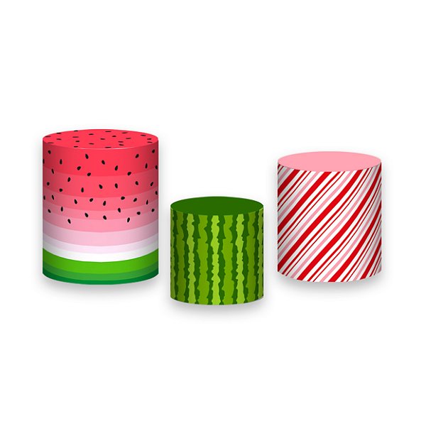 Trio De Capas De Cilindro - Fruta Melancia 050