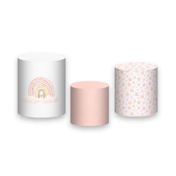 Trio De Capas De Cilindro - Primeira Volta ao Sol Céu Rosa 051