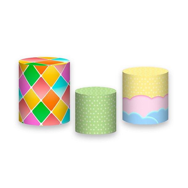 Trio De Capas De Cilindro - Dia das Crianças Colorido 017