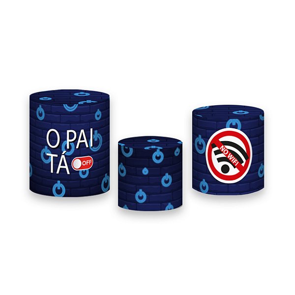 Trio De Capas De Cilindro - O Pai Ta On Efeito Neon 057