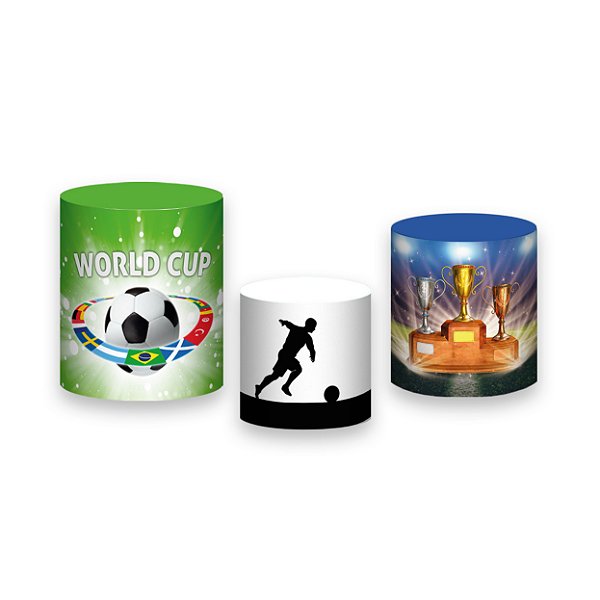 Trio De Capas De Cilindro - Futebol Copa do Mundo 005