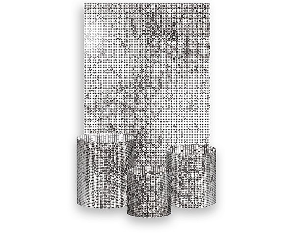 Painel De Festa Vertical 1,50 x 2,20 + Trio De Capas Cilindro - Efeito Lantejoulas Prateadas 018