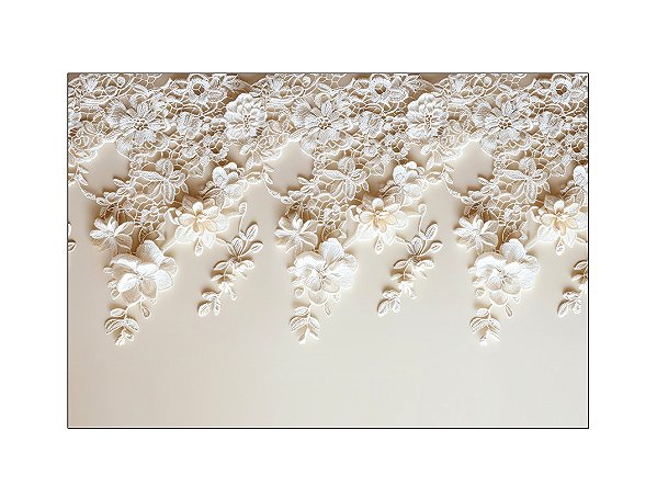 Fundo Fotográfico 2,20 x 1,50 - Dia Dos Namorados Flores de Rendas 136