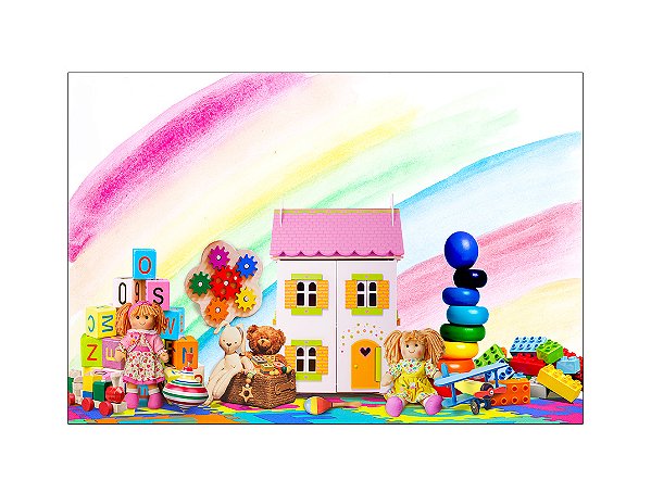 Fundo Fotográfico 2,20 x 1,50 - Brinquedos Dia das Crianças 101