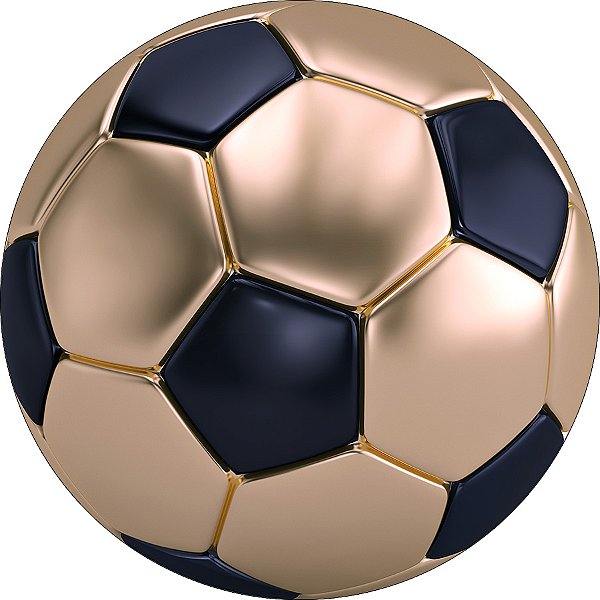 Painel De Festa Redondo 1,50x1,50 - Futebol Bola de Ouro 020