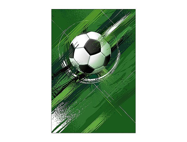 Painel De Festa Vertical 1,50 x 2,20 - Futebol Tons de Verde com Bola 022