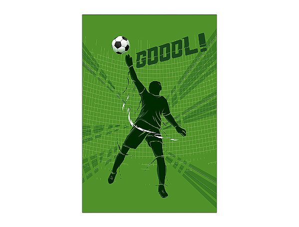 Painel De Festa Vertical 1,50 x 2,20 - Futebol Jogador Verde 023