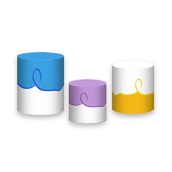 Trio De Capas De Cilindro - Meses Coloridos Laços 015