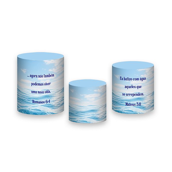 Trio De Capas De Cilindro - Batismo nas Águas Azul 029