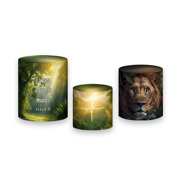 Trio De Capas De Cilindro - Religioso Árvore da Vida 041