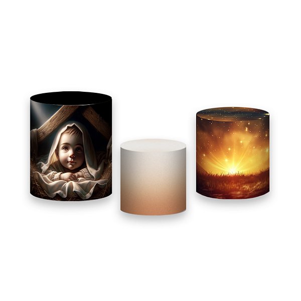 Trio De Capas De Cilindro - Natal Cristão Nascimento de Cristo 037