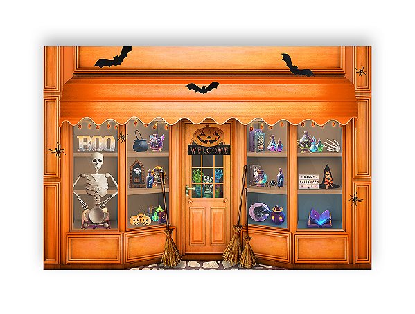 Fundo Fotográfico 2,20 x 1,50 - Loja de Halloween 053