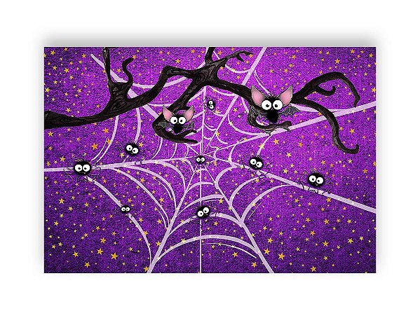 Fundo Fotográfico 2,20 x 1,50 - Halloween Morcegos Cute 063