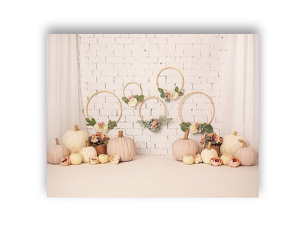 Fundo Fotográfico 1,55 x 1,20 - Cenário de Halloween Boho  034