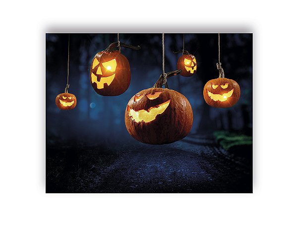 Fundo Fotográfico 1,55 x 1,20 - Halloween Abóboras Penduradas 043