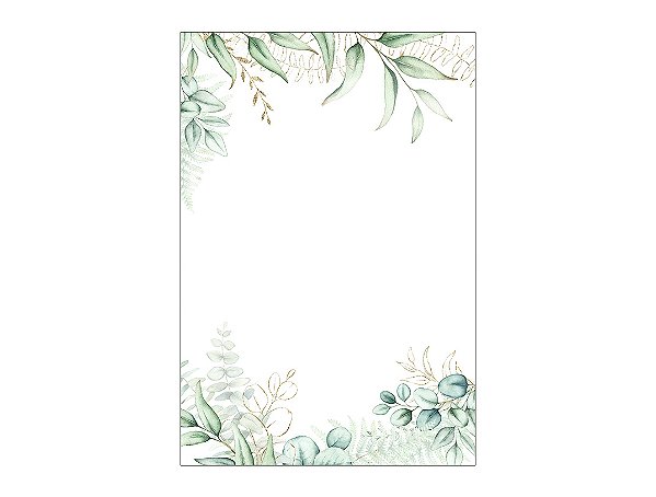 Painel De Festa Vertical 1,50 x 2,20 - Belas Folhagens Verde com Dourado 139