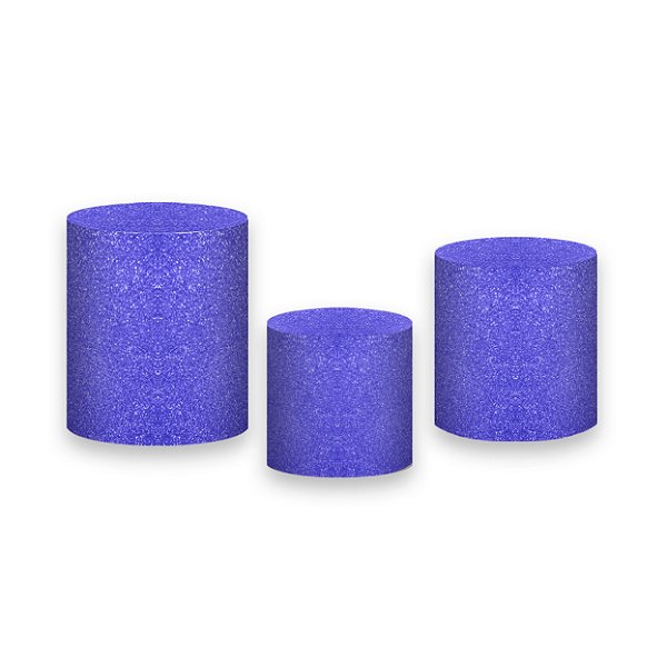 Trio De Capas De Cilindro - Efeito Glitter Roxo 105