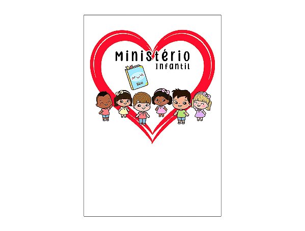 Painel De Festa Vertical 1,50 x 2,20 - Ministério Infantil Coração 072