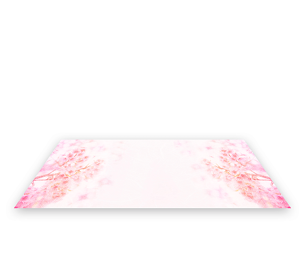 Painel De Festa Tapete Em Lona 2,50x1,35 - Flor de Cerejeira Rosa Suave 026