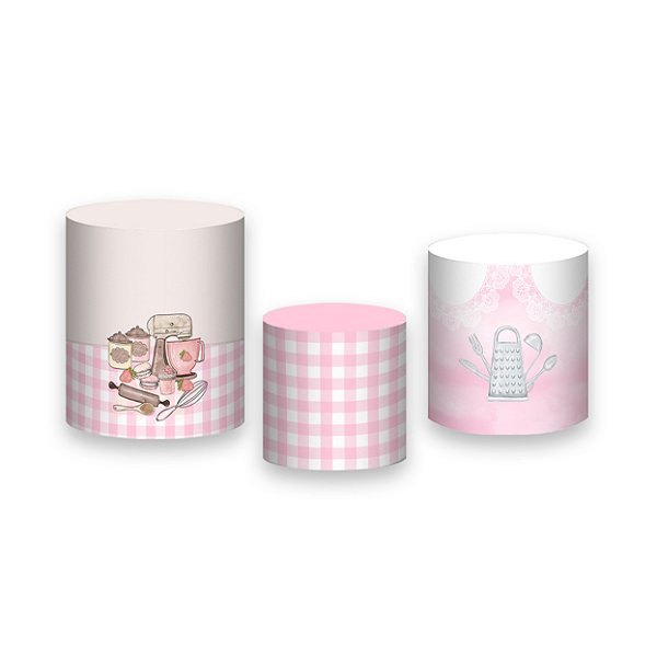 Trio De Capas De Cilindro - Chá de Panela Rosa Elementos 015