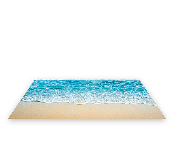 Painel De Festa Tapete Em Lona 2,50x1,35 - Praia Tons Azuis 026