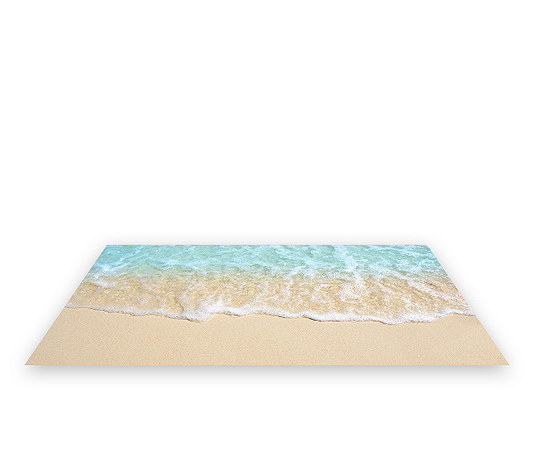 Painel De Festa Tapete Em Lona 2,50x1,35 - Praia Ondas Suaves 025