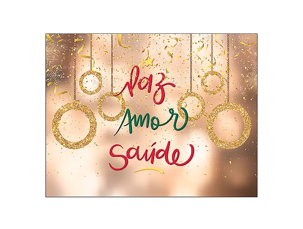 Fundo Fotográfico 1,55 x 1,20 - Natal Argolas Douradas 129