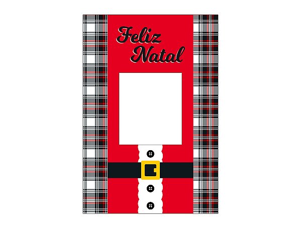 Painel De Festa Vertical Interativo 1,50x2,20 - Natal Roupa do Papai Noel 056