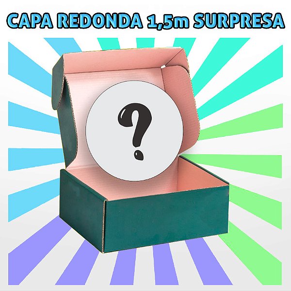 Painel De Festa Redondo 1,5x1,5 - Tema Surpresa - Mega Liquida.