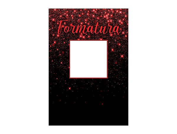 Painel De Festa Vertical Interativo 1,50x2,20 - Formatura Preto Efeito Glitter Vermelho 036