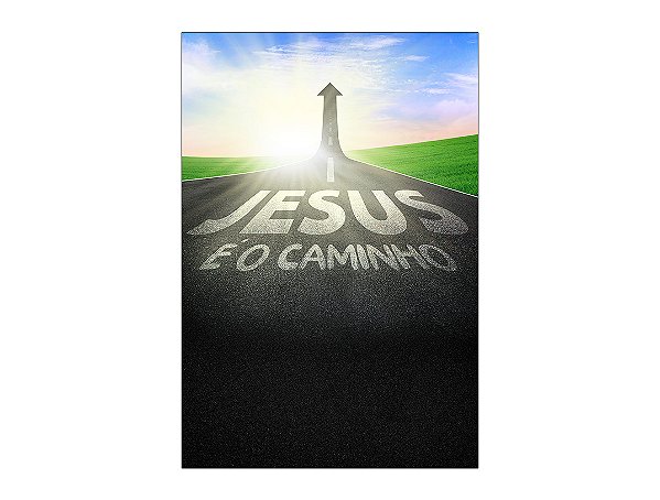 Painel De Festa Vertical 1,50 x 2,20 - Jesus é o Caminho Estrada 083
