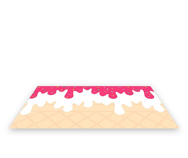 Painel De Festa Tapete Em Lona 2,50x1,35 - Doces Casquinha com Calda 005
