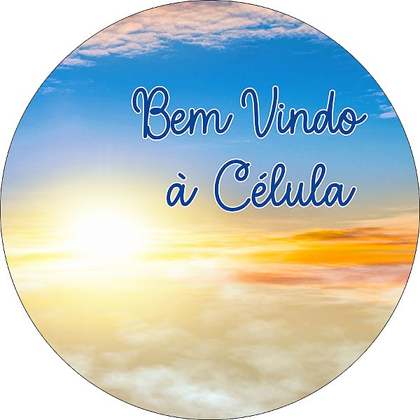 Painel De Festa Redondo 1,50x1,50 - Religioso Bem Vindo á Célula 062