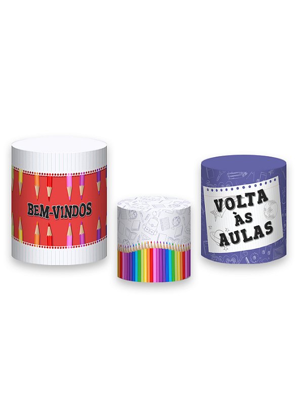 Trio De Capas De Cilindro - Volta as Aulas 018