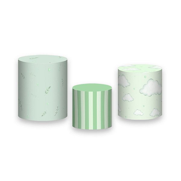 Trio De Capas De Cilindro - Ursinho de Pelúcia Verde 079