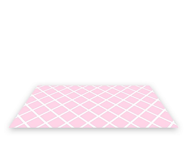 Painel De Festa Tapete Em Lona 2,50x1,35 - Quadriculado Losangos Rosa 086