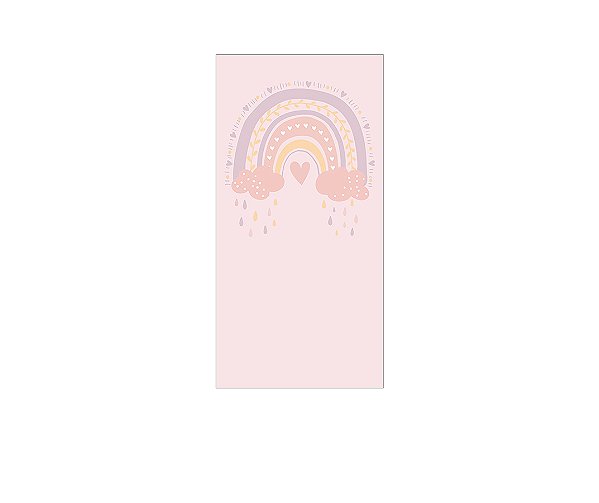 Painel De Festa Vertical 1,00x2,00 - Arco-íris Rosa 002
